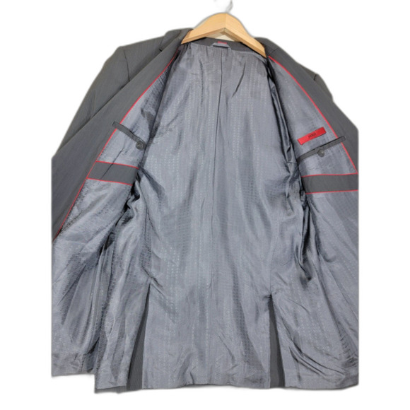 Hugo Boss 2-Button Grey Sport Coat Suit Jacket Blazer - 42R - Picture 2 of 10